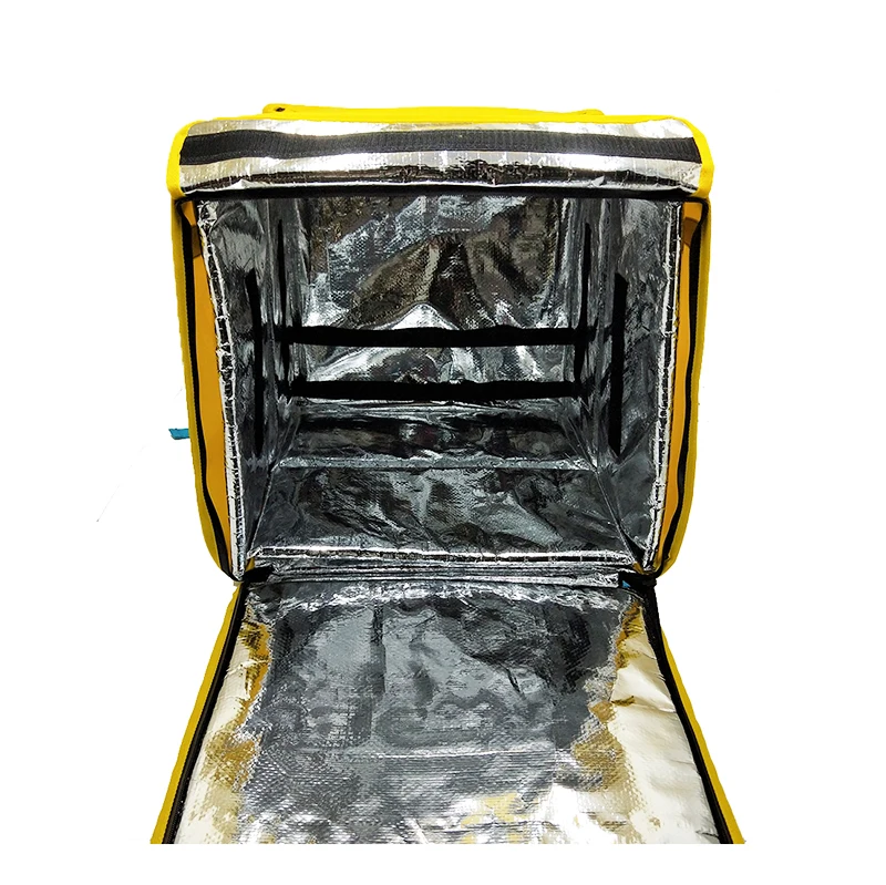 New Arrival Large Capacity Insulated Food Delivery Bag Waterproof Expandable Food Backpack Delivery PVC ODM Yellow 45*45*45cm *