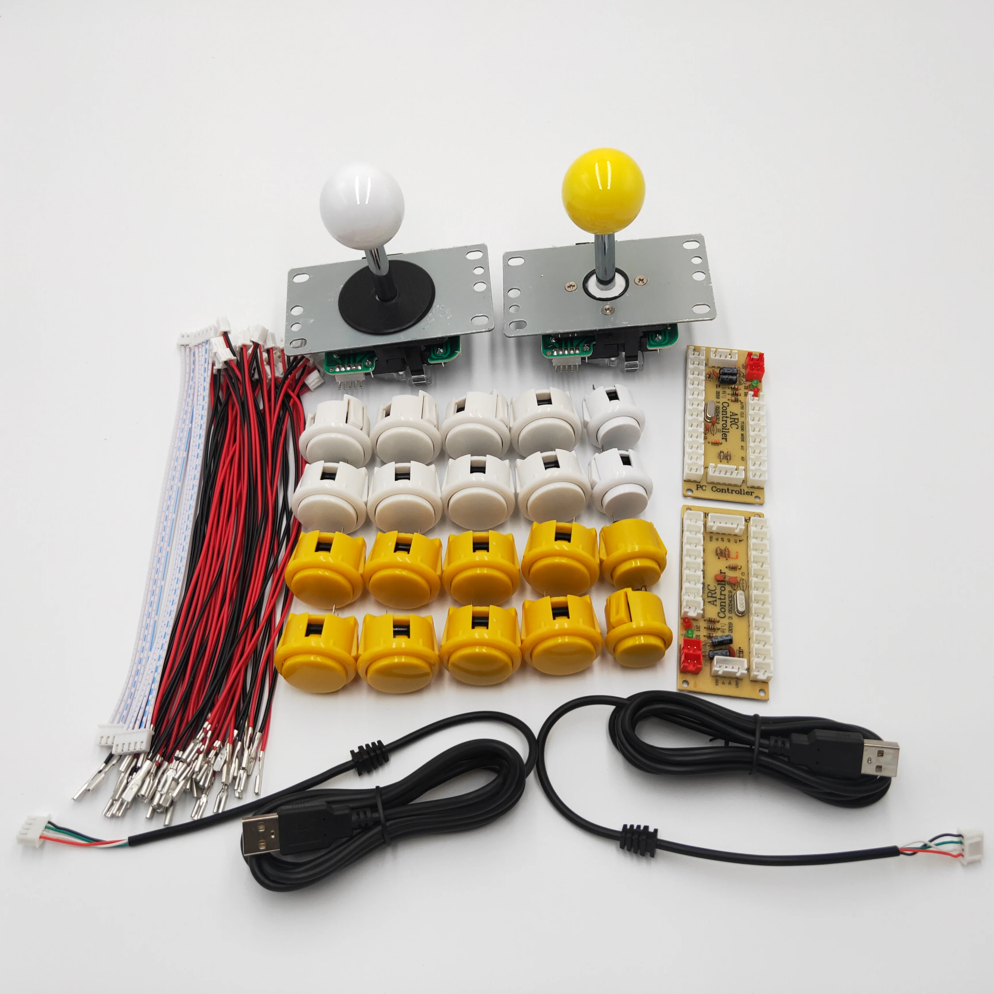 2 игрока копия SANWA Аркада DIY Kit Нулевая задержка USB Настольная игра контроллер Джойстик кодировщик к ПК Raspberry Pi BSF 30 кнопок