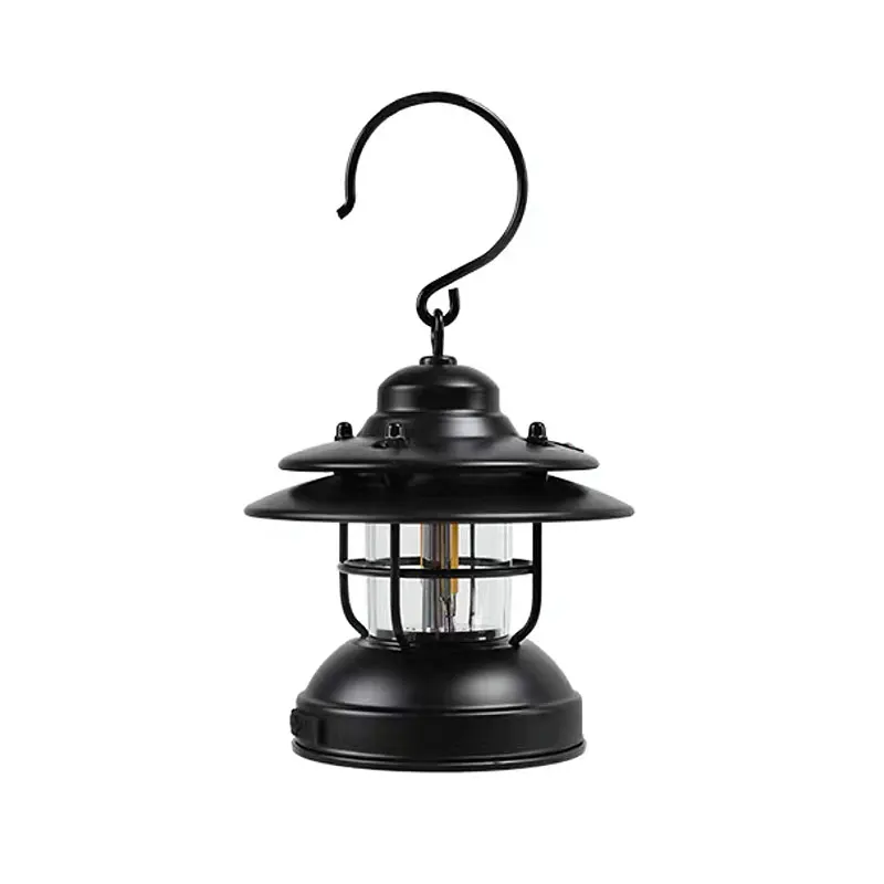 
Portable Rechargeable Vintage LED Retro Camping Lantern Hanging Tent Lamp Emergency Light 