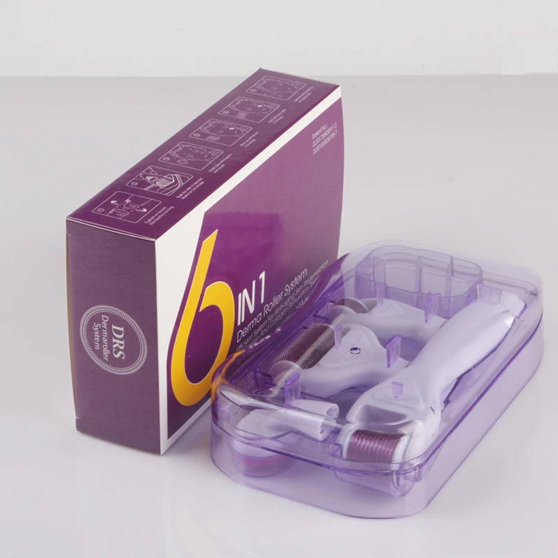 Hot selling 6 in 1 Micro Needle Skin Care Derma Roller Kit 1200 Microneedle Dermaroller For Hair Growth