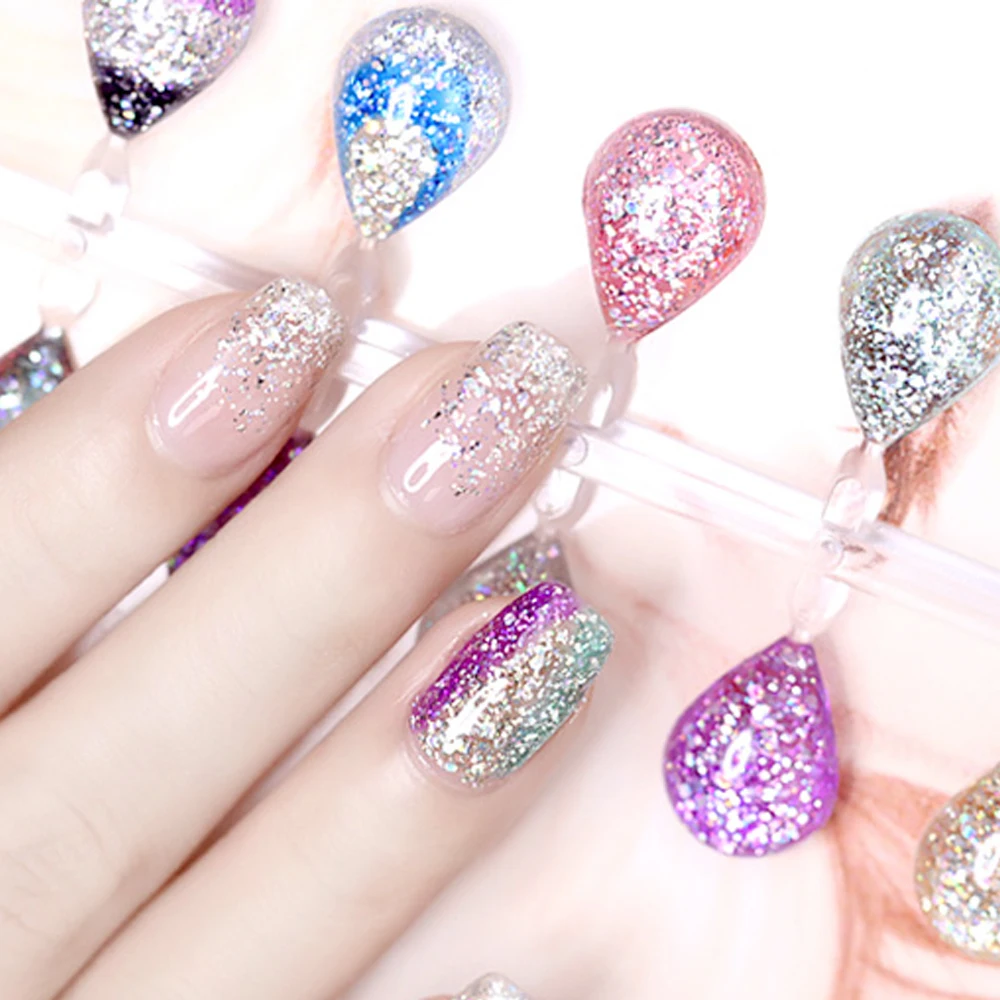 Factory Price Nail Salon Colorful Soak Off Gel Color For Nail Glitter Shiny Diamond Shimmer Gel Polish Oem