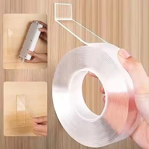 D/S High quality Heat Resistant Transparent strong adhesive Double sided Nano Tape