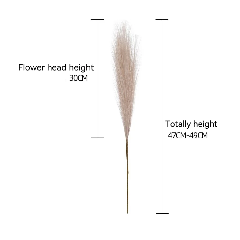 INS Reed Simulation Flower Faux Pampas Grass Floral Large Artificial Vase Filler Home Decoration Wedding Table Centerpieces