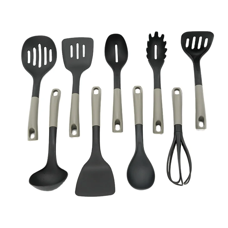 
 Прямая поставка с завода, 9 предметов, набор нейлоновых кухонных принадлежностей, ручка из ПП  