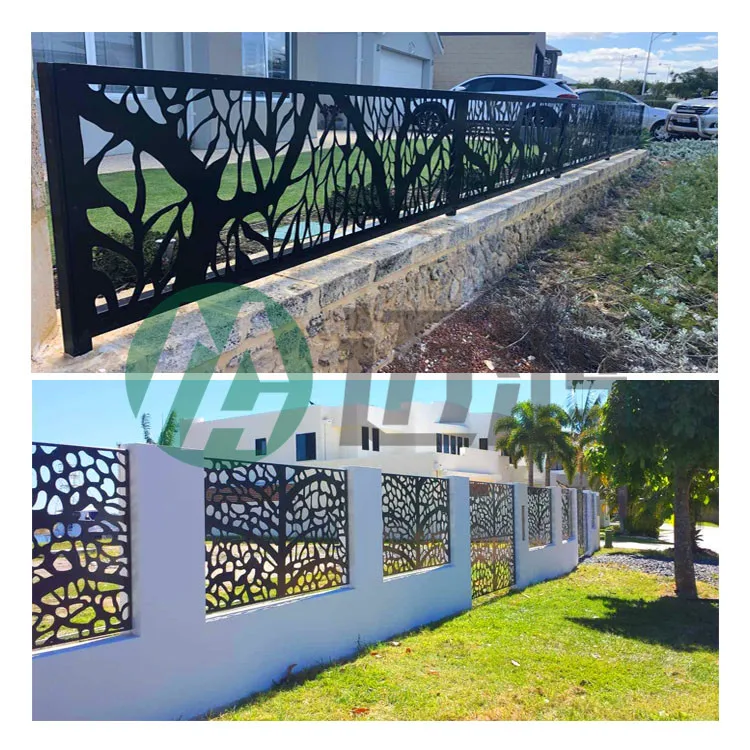 China Manufacturer Laser Cut Metal Screen Decorative Aluminum Garden Fence and Gates