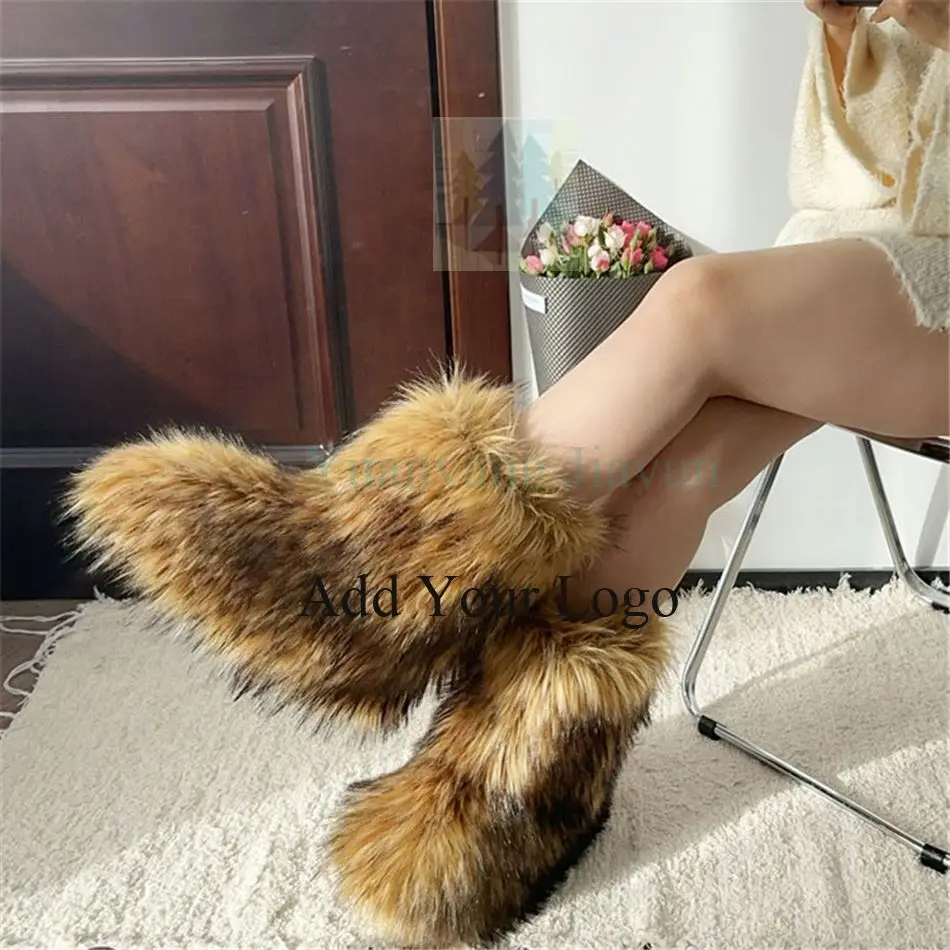 faux fur snow boot wholesale indoor outdoor warm winter boots for women