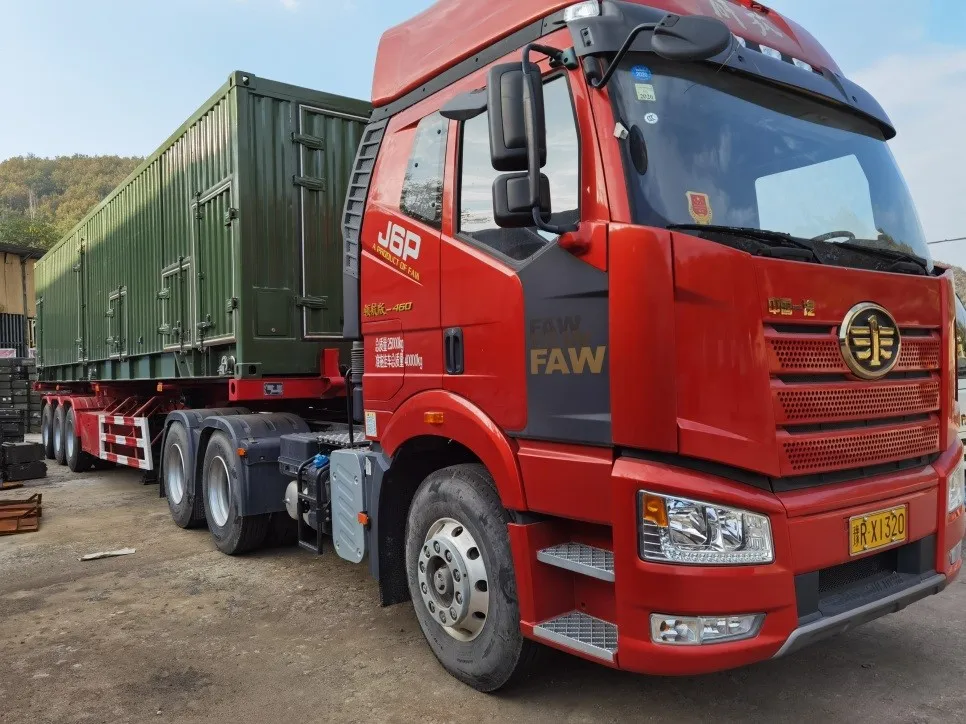 Hot Sale 20ft Cargo Platform Container Flat Bed Semi Trailer For Long Transport