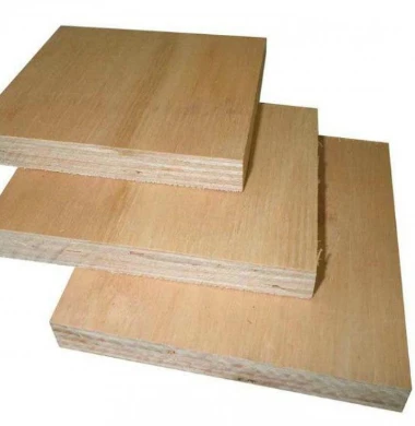Factory Plywood pine poplar core veneer block board melamine mdf board for door cabinet