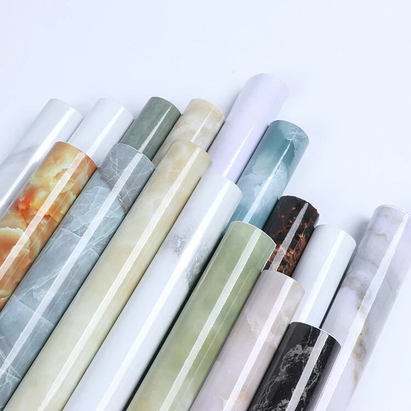 Home decorate adhesive waterproof 3d marble wall paper sticker