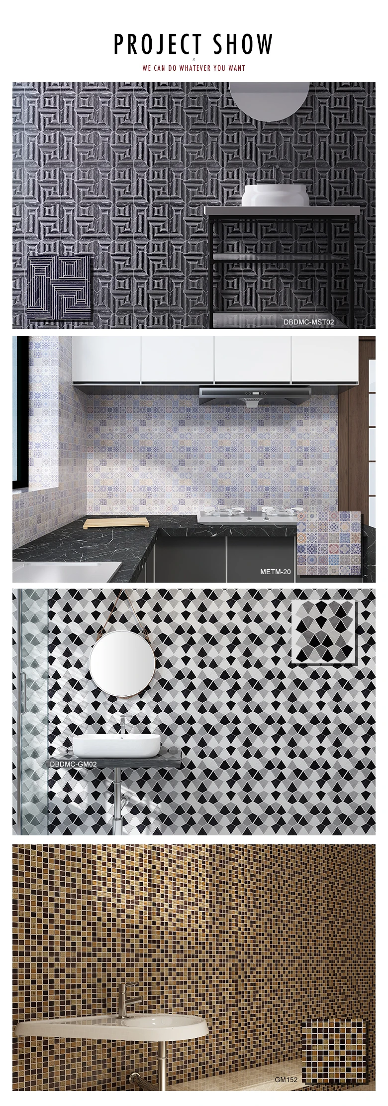 DBDMAC hot Selling Factory Supply Blended Blues Glass Swimming Crystal Pool Tiles Mosaics