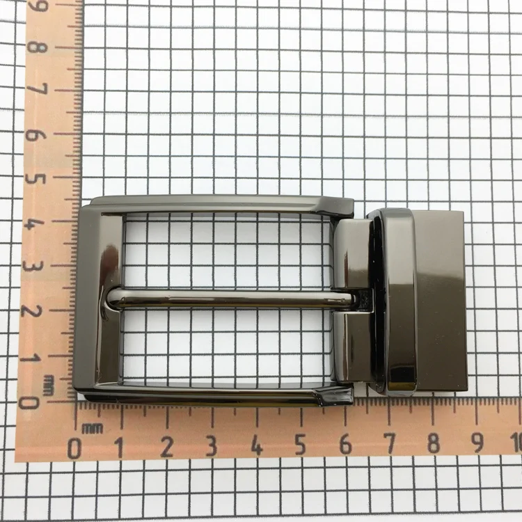 35mm Factory sale new design fashion black nickel reversible belt pin buckle