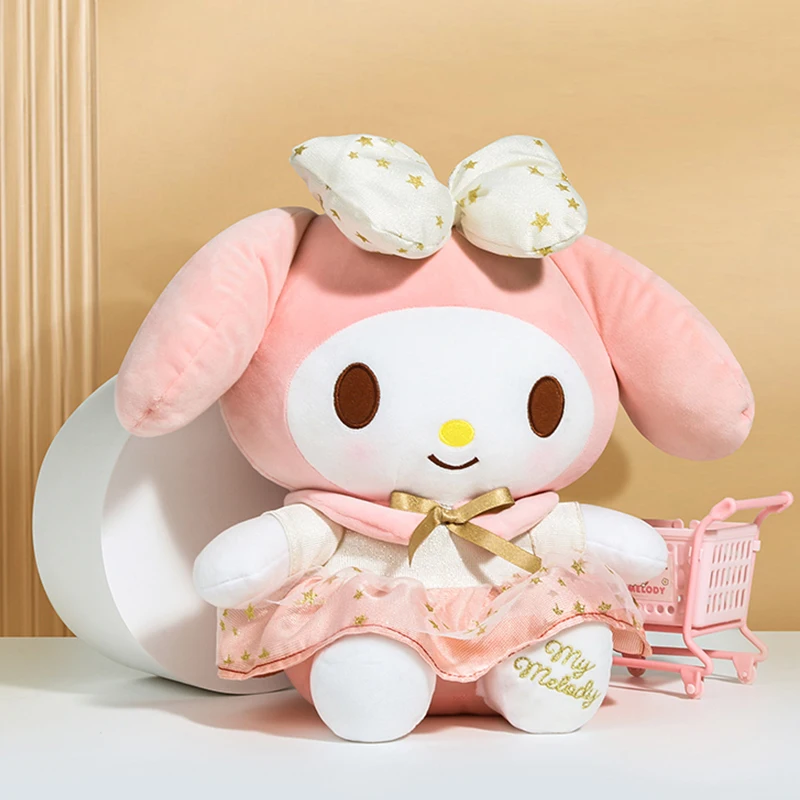 Sanrios Kawaii Hello KT Kuromi Melody Cinnamoroll Cartoon Cute Stuffed Toys 8 Inch Plushies Claw Machine Arcade Plush Toys Doll