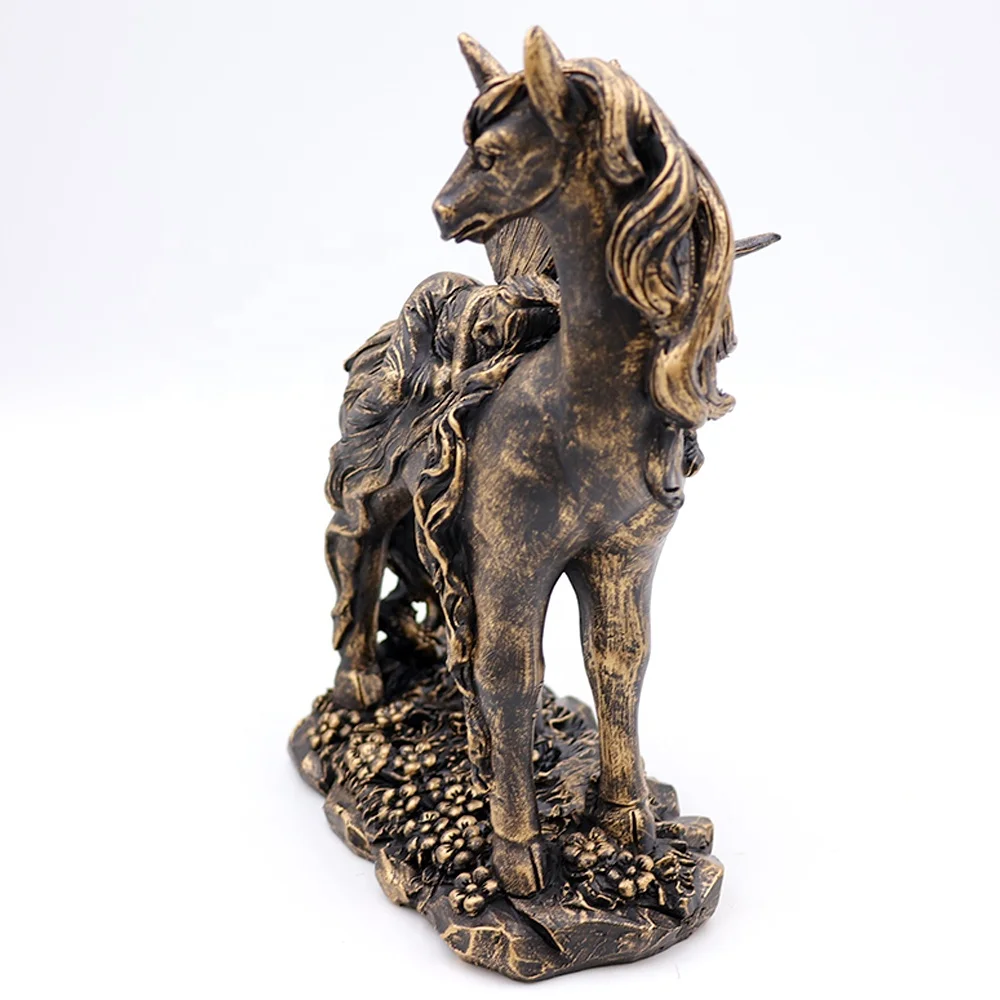 Wholesale high quality handmade custom resin angel fairy and unicorns garden figurines decorations for home garden