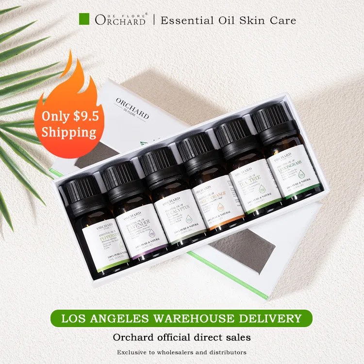 ORCHARD 2022 eco friendly mothers day gifts tea tree lavender mint therapeutic grade essential oils set box