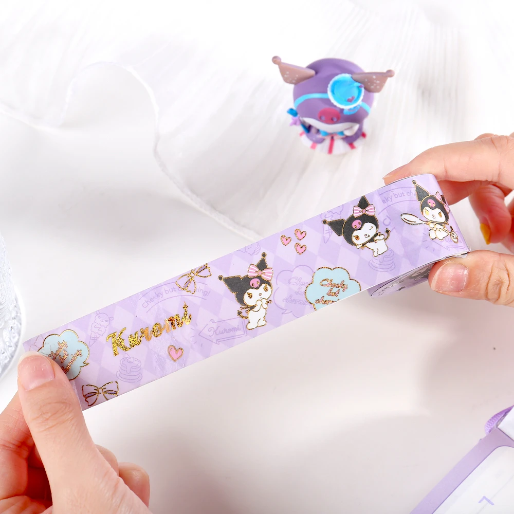 Joytop 1195 Wholesale Kawaii Purple Witch Kuromi Tape Card Sleeve Note Pu Leather Planner Notebook Gift Set cute stationery