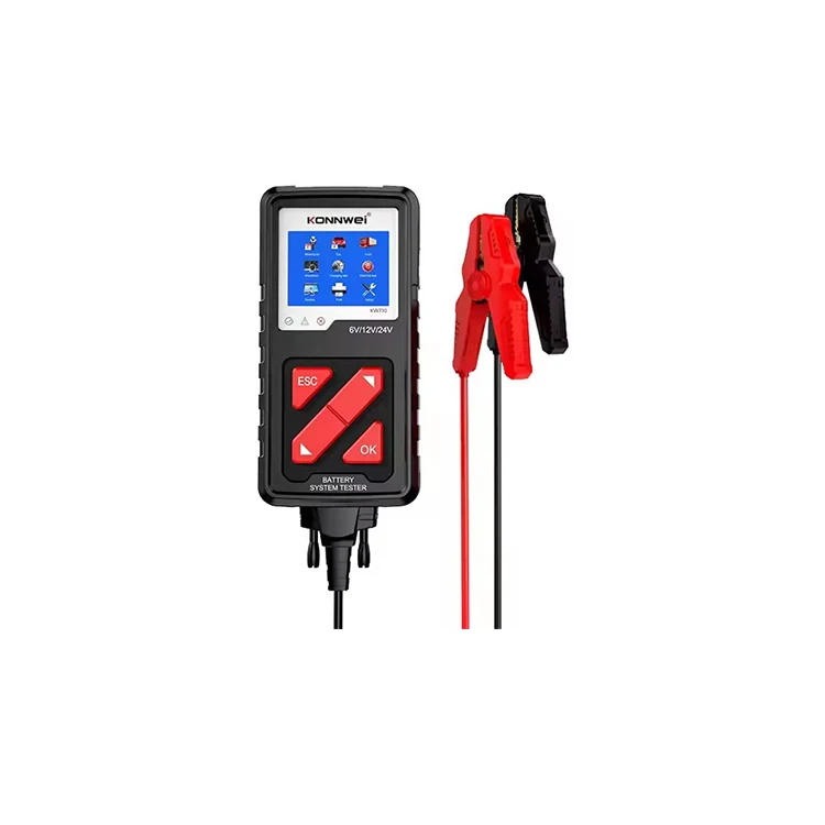 RM Fully featured 6V 12V 24V heavy duty professional battery tester KONNWEI KW710 with color screen
