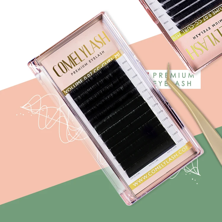 Comelylash matte mink own brand individual lashes eyelash extension private label wholesale vendor custom lash packaging