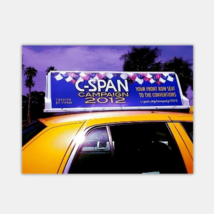 wholesale china factory price lighted led car top sign