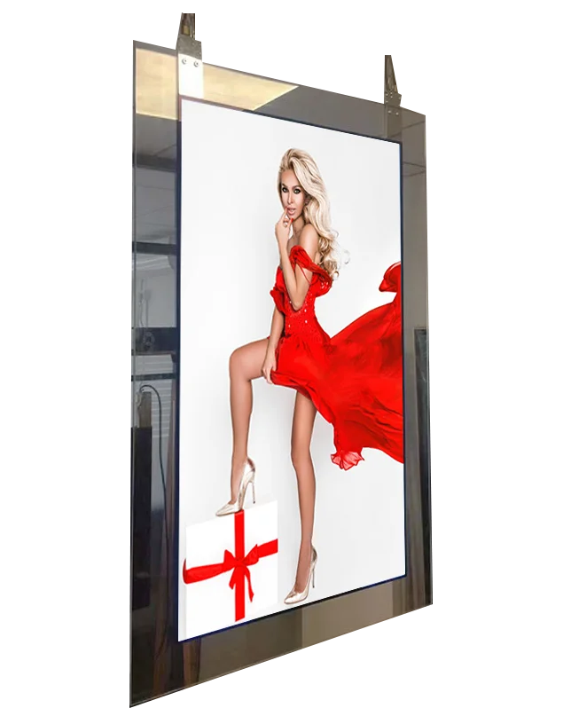 43 Inch Super Slim Two Sides Transparent Oled Digital Signage Hanging Lcd Advertising Display Screen