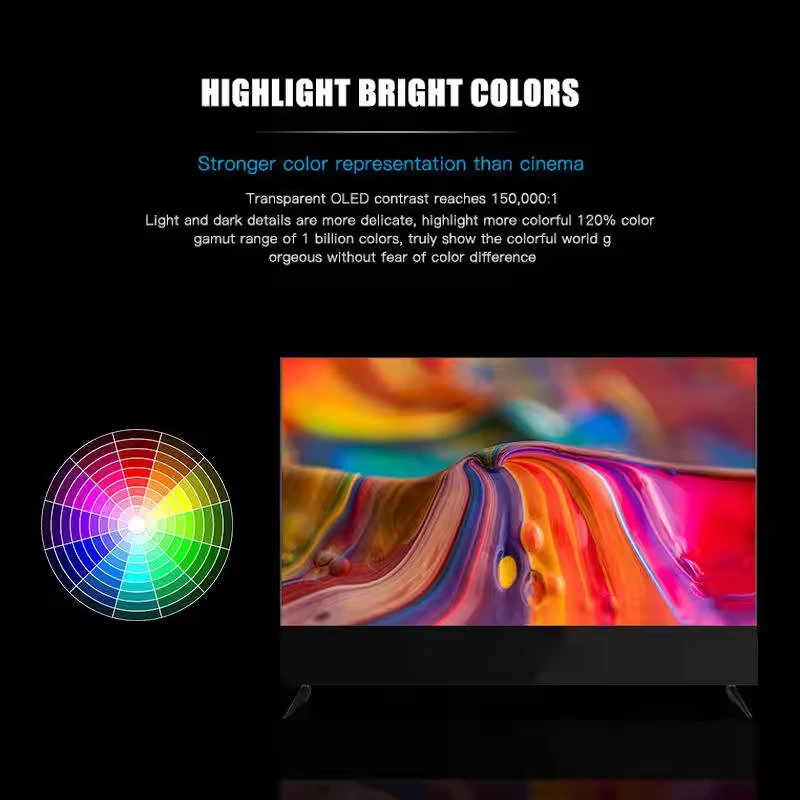New Arrival 55-Inch Transparent OLED Screen Display Multi-Function Capacitive Display Video Android Operating System