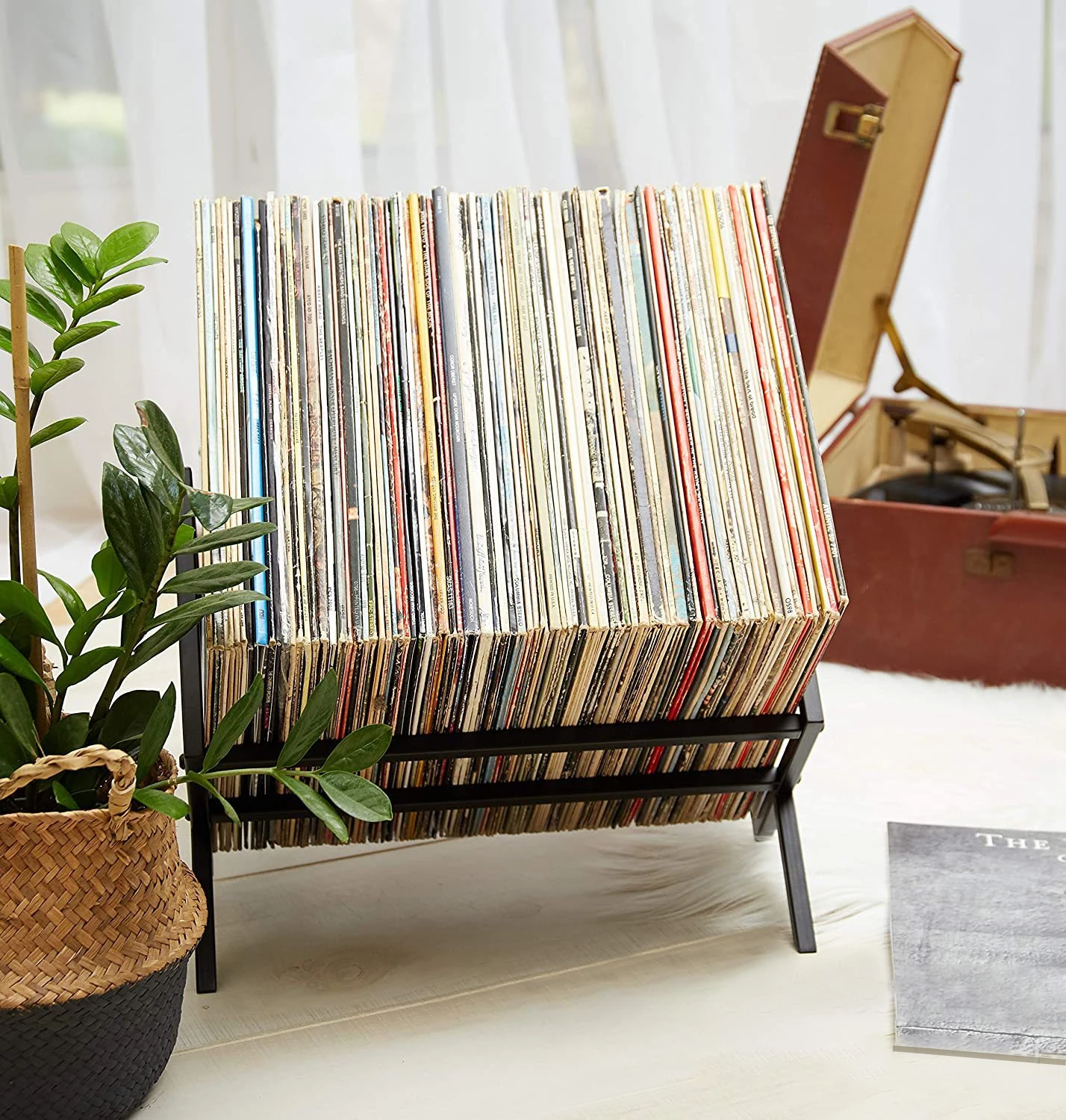 CD Holder Record turntable display rack metal stand for Vinyl Record Storage Rack