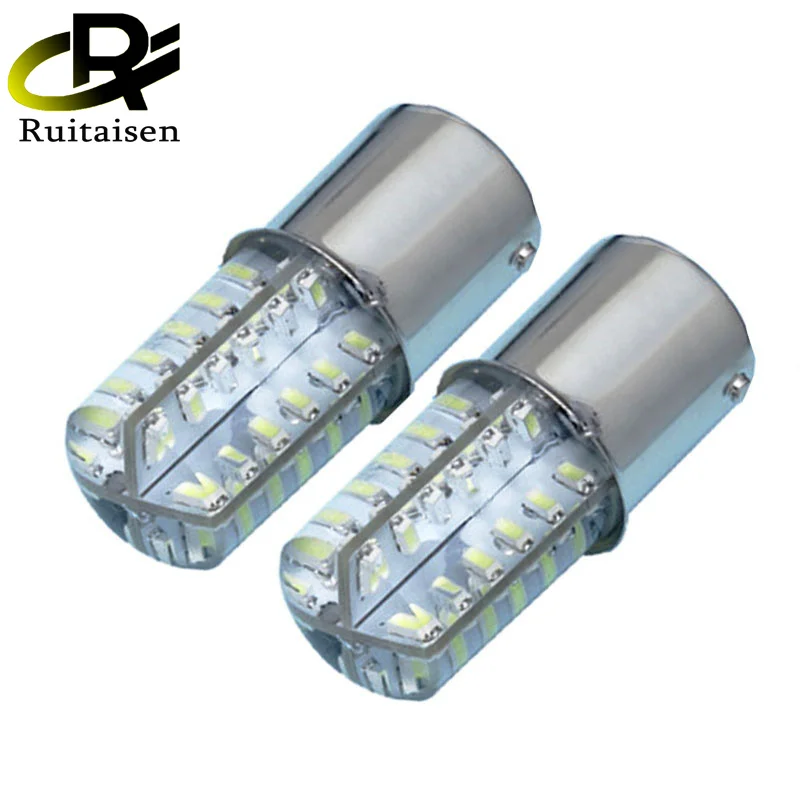 1157 led strobe brake lights silicone 3014 48smd BAY15D P21/5W Turn Signal Tail Flashing Light Backup Light 12V red