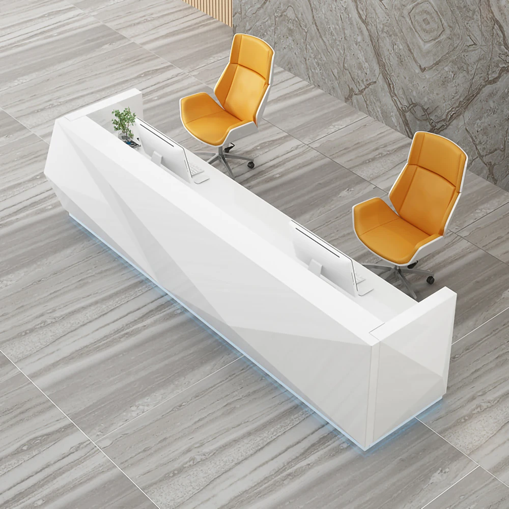 Trendy Fashion Retail Lighted Display Shelf Counter Table Lockable Drawers Reception Desk