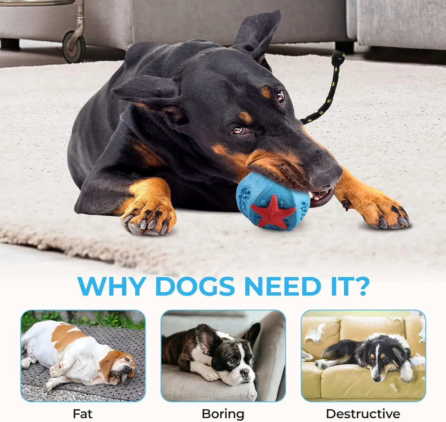 Hot Sale Indestructible Octopus Shape Dog Toy 100% Natural Rubber Dog Chew Toy for Aggressive Chewers