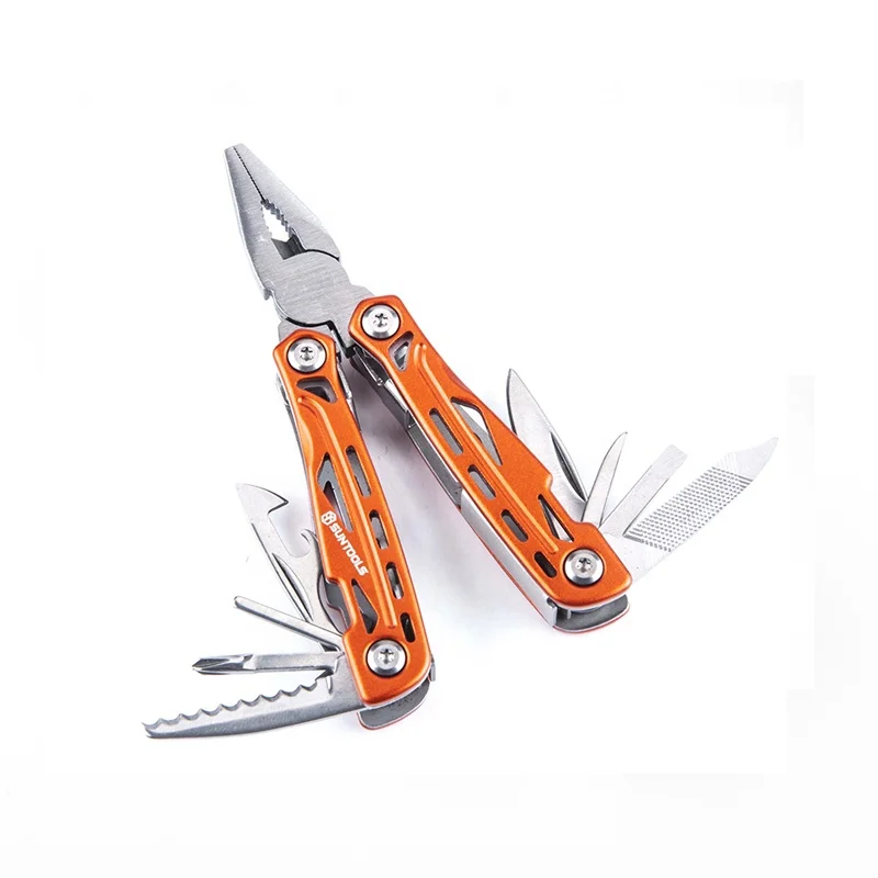 Mini folding multifunction aluminum handle gift promotional hand tool pocket knife screwdrivers openers cutting  pliers