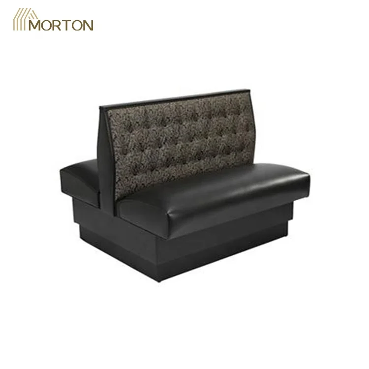 bar furniture imported rebound sponge black PU upholstery seating restaurant booths