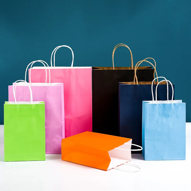 China wholesale Cheap paper bag manufacturing kraft paper bag customise size print logo white kraft paper bag clothing packaging