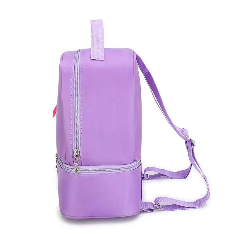 Cute custom logo latin pink frilly ballet bags tutu dancing backpack ballerina bag for kids girls