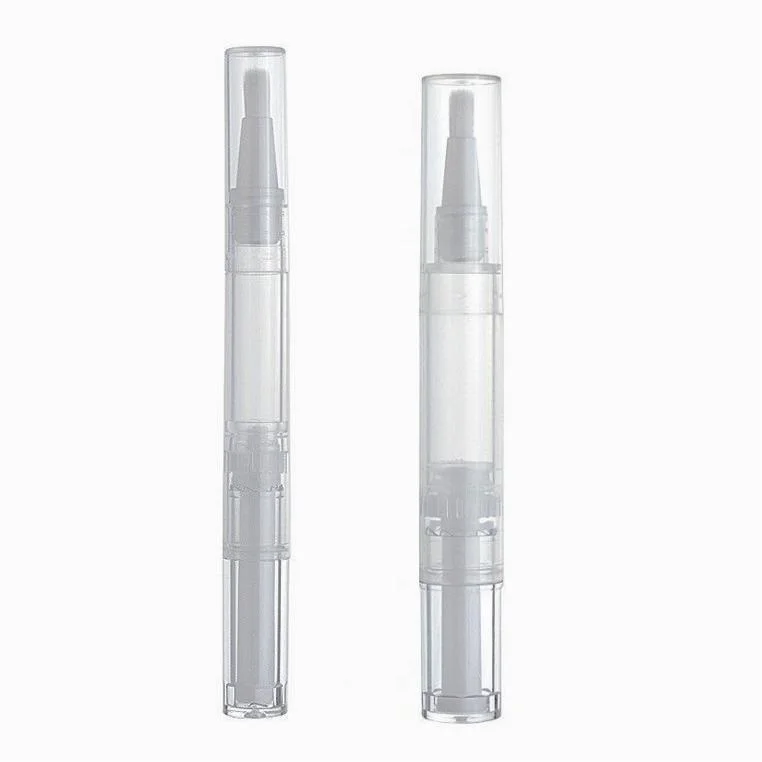 2ml 4ml Custom Lipgloss Teeth Whitening Container Cuticle Nail Oil Polish Empty Cosmetics Twist Up Pen With Brush Applicator
