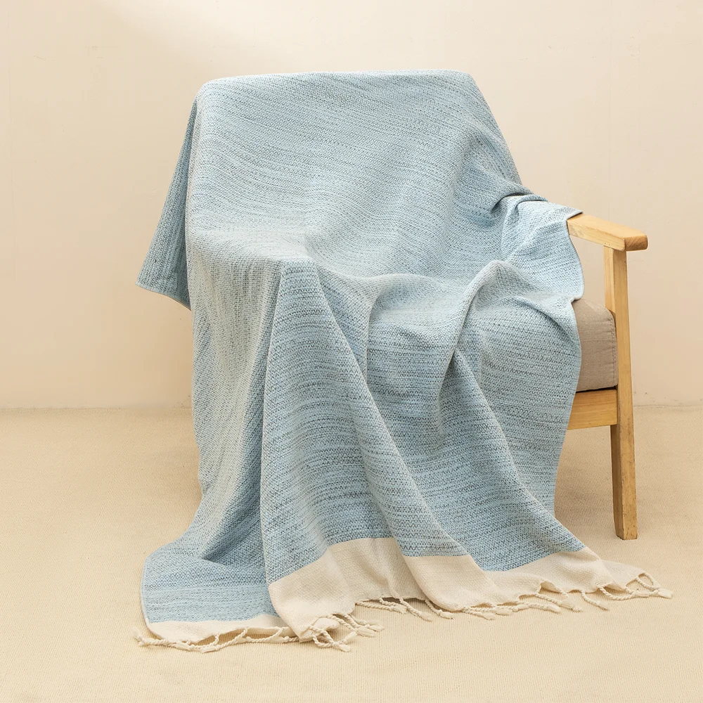 Modern 4-Layer Cotton Muslin Swaddle Wrap Blanket Adult Baby Wearable Bed Use Cross Hand Stitching Solid Pattern Woven Technique