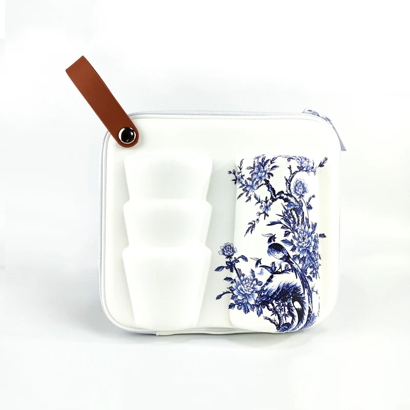 Portable Glass Coffee Protective EVA Case Drawstring Bag Carry Tea Set Cup Eva Protective Case