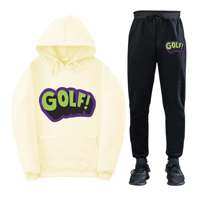 Custom Logo Plain Hoodies and Pants 2 Piece Set Sports Sweatsuit Men Set Tracksuit Man Dickie Suits for Men