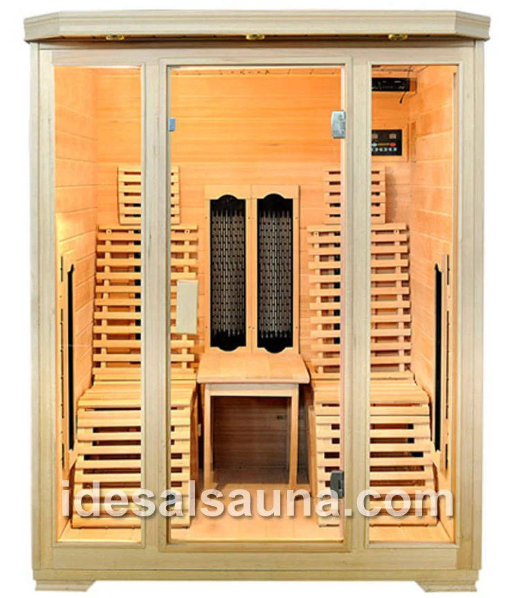 Traditional mobile red glass cedar  steam sauna room