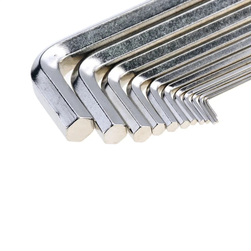 Allen Wrench L Shaped Silver Black Hex Hexagon Key Allen wrench 0.9mm 1.27mm 1.5mm 2mm 2.5mm 3mm 4mm 5mm 6mm 8mm