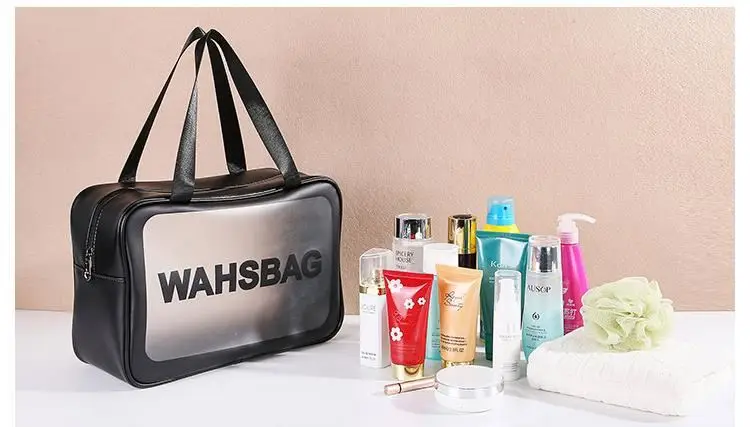 wholesale custom PVC clear cosmetic bag with logo travel cosmetic bag 3pcs set cosmetic gift bags