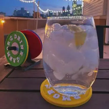 Factory Direct Custom Logo Multi Color Rubber Home Hotel Gym Weight Tea Coasters 3D Miniature Toy Barbell Plate Cup PVC Coaster