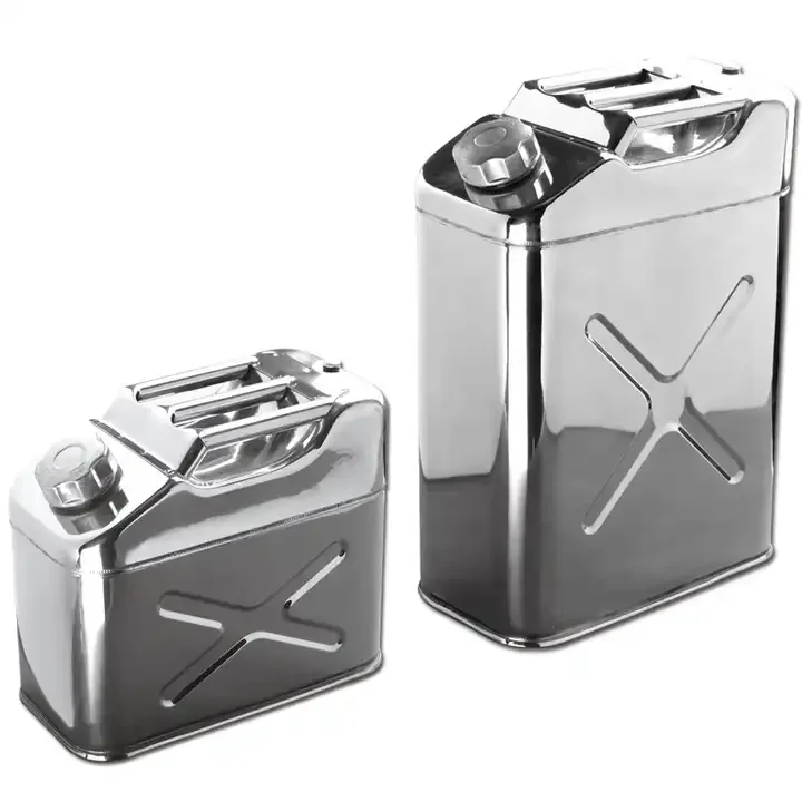 Stainless Steel Oil Water Fuel Storage Transport Gas Tank 20 Litre Diesel Petrol Carrier Container