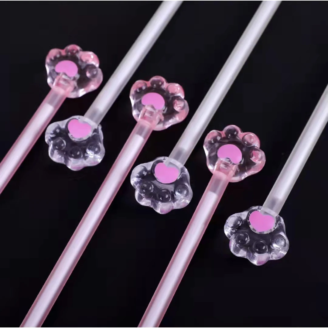 Креативная мультяшная Милая прозрачная маркерная ручка с кошачьими крапанами, школьные принадлежности для учеников, маркерная ручка с иглой 0,5