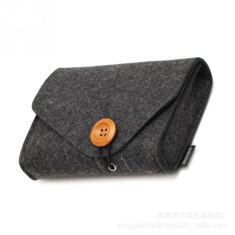 Felt Electronics Accessories Case Bag Camera Charger Black Cable Travel Organizer