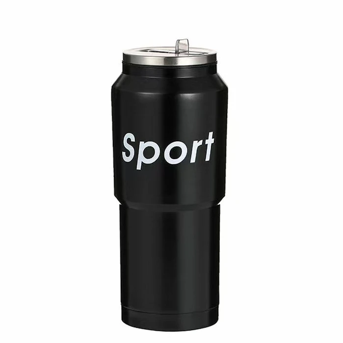 Cool personalized stainless steel vacuum cup hand-held sublimation empty cup travel mug with straw