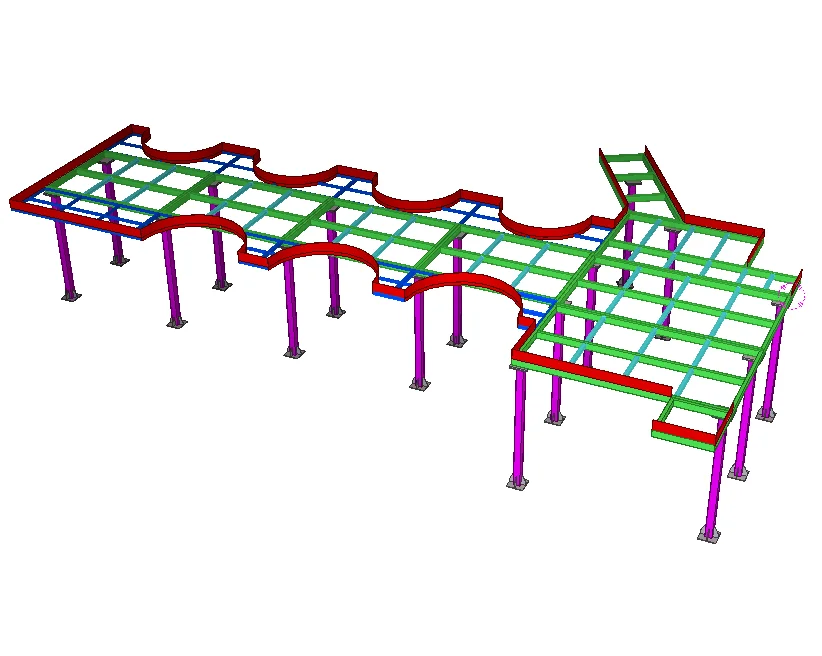 Building Structure Steel Carbon Light platform of chemical, gas, power plant