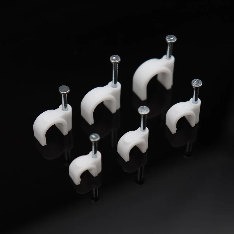 Fire-retardant Wire Fixing Clips And Stable Insalution Round Cable Wire Clips