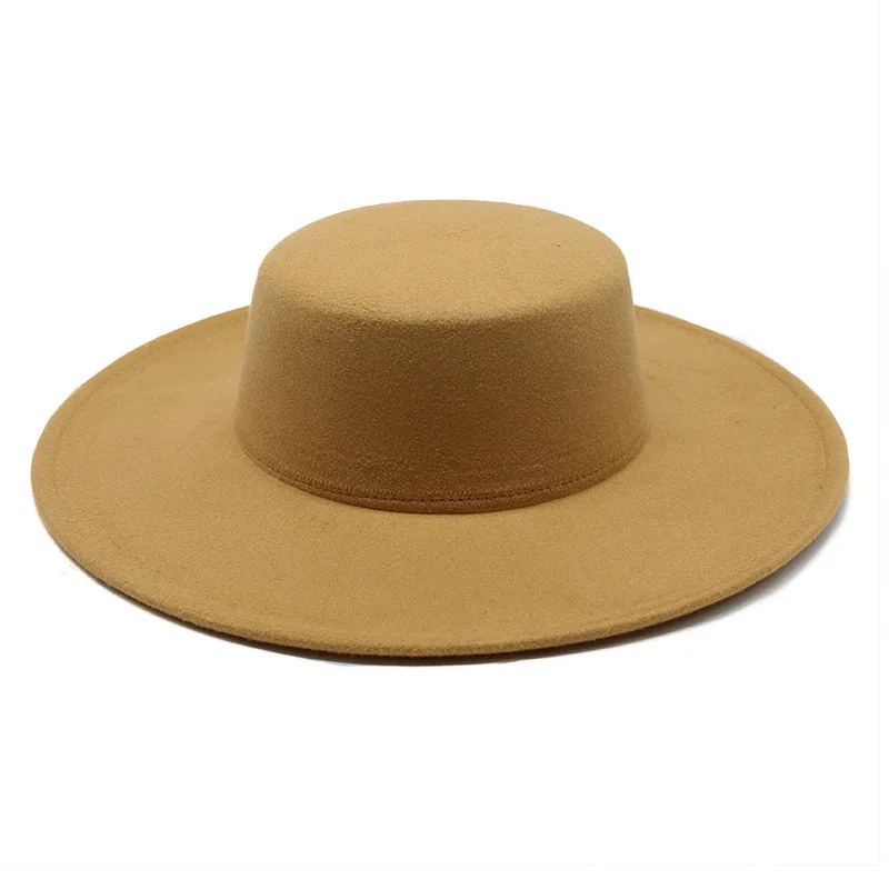 2022 women polyester/cotton wide brim felt fedora panama hat wholesale custom wool fedora hat