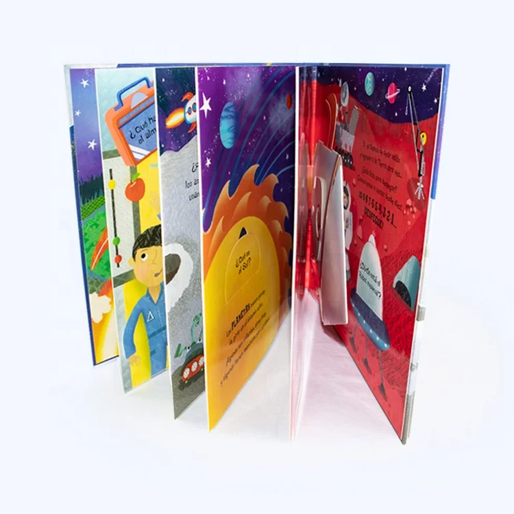 Children Early English Education 3D Board Book Custom Board pop-up Board Books Printing