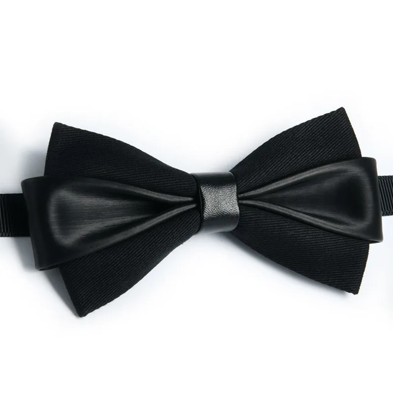Monochrome Leather Cravats with Fine Workmanship for Wedding Parties and Hosts