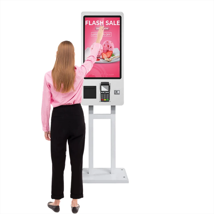 Оптовая продажа на заказ POS терминал напольная подставка сенсорный киоск 32 дюймов PC все в одном платежный